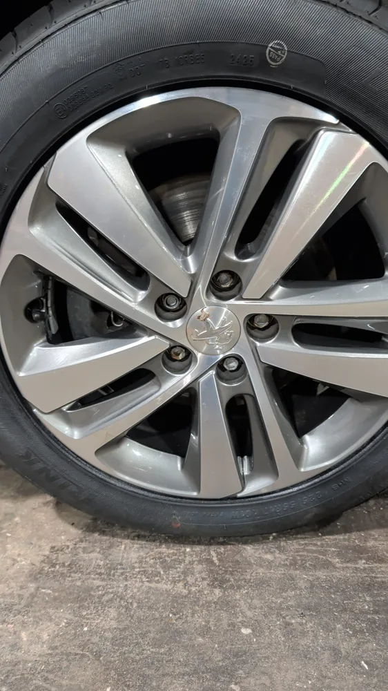 Wheel on tyre